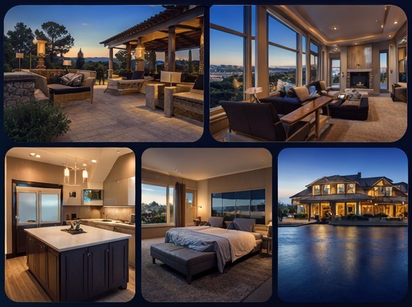 Real estate listing photos used to create a video tour